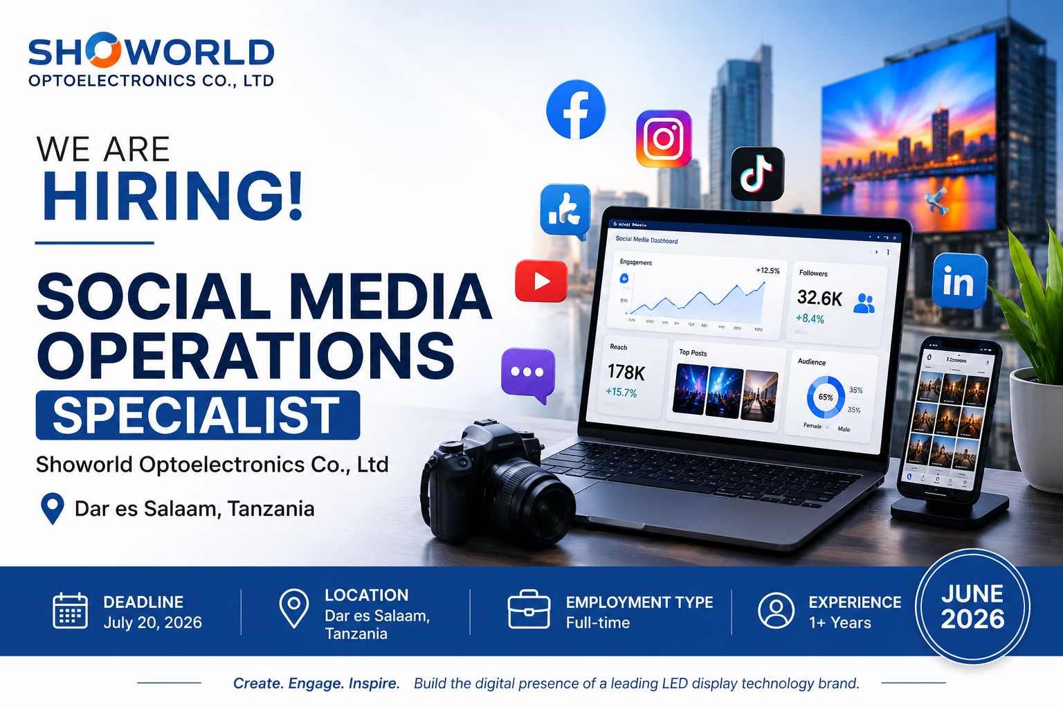 Featured image for Showorld Optoelectronic Tanzania job listing.