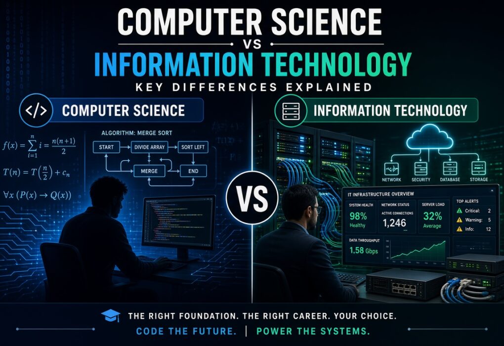 computer science vs information technology key differences