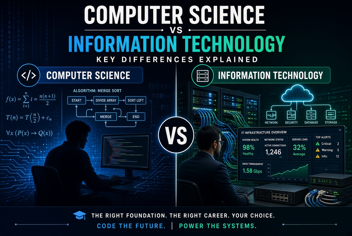 computer science vs information technology key differences